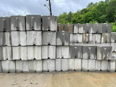 Thumbnail of a stack of 2'x2'x6' / 3800 lb Blocks from binblocks.net, perfect for reliable retaining walls.