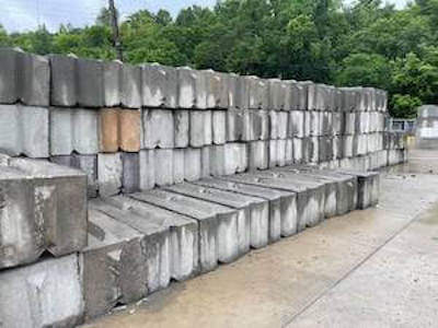 Thumbnail of a stack of 3'x3'x6' / 8000 lb Blocks from binblocks.net, perfect for sturdy retaining walls